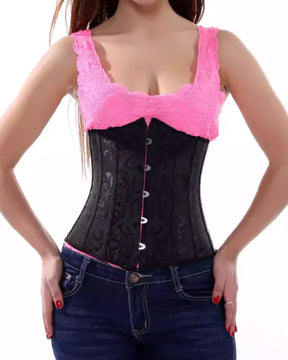 Vintage Schnürung Unterbrust Korsett Bauchweg Schnürung Trägerlos Große Größen Bustier