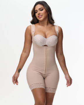 Damen Fajas Colombianas Stage 2 offenem Busen Hoher Kompression Shapewear Body