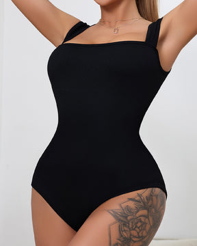 Damen Nahtloser Bodysuit Quadratischem Ausschnitt Ärmellose Tanktops Shapewear