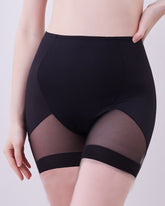 Mesh Shapewear Shorts Hüfthebend Schmale Passform Antibakterielle Innennaht mit Mittelhohem Bund