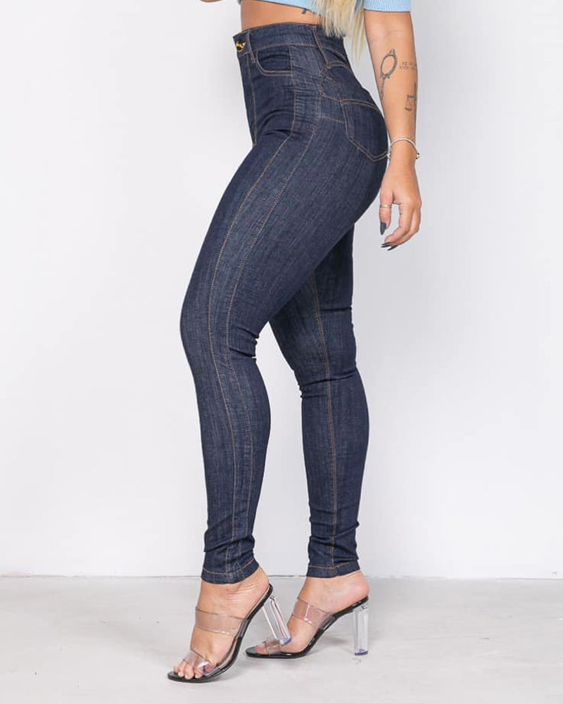 Skinny Jeans High Waist mit Doppelnähten