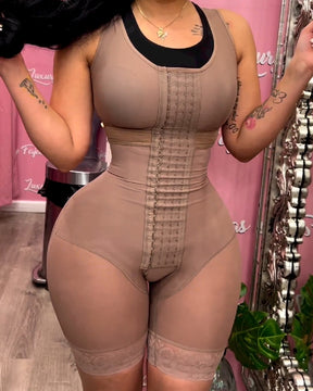 Hohe Kompressions Ganzkörper Kolumbian Fajas Bauchkontroll BBL Shapewear Mit BH