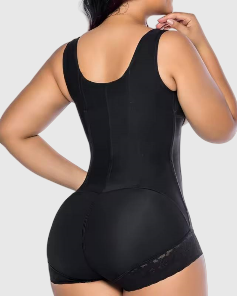 Verbesserte Version 7 Stahlknochen 3-reihiges Knopfkorsett Strumpfhose Bauchformungsgürtel Body Shaper