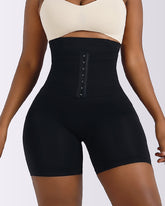 Hoher Taille Dehnbare Sanduhr Schnallengürtel Korsett Po-Lift Shapewear Shorts