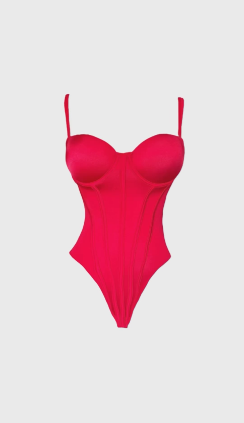 Damen Korsett Tanga Bauchweg Po Lift Bodysuit Shapewear Mit Bügel-BH (Vorverkauf)