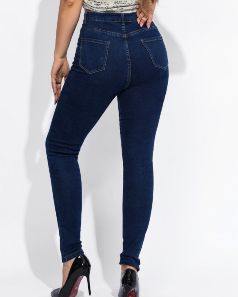 High Waist Slim Fit Skinny Jeans für Damen mit Elastizität