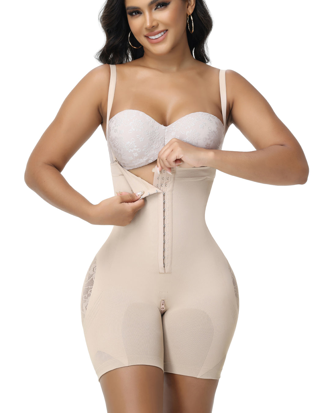 Shapshe® Damen Butt Flower Cut Out Hip Lifting Fajas Colombianas Firm Control Shapewear