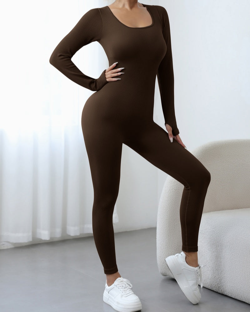 Nahtloser Yoga Jumpsuit mit Schönem Rücken für Damen