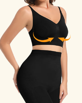 Damen Nahtlos Push-Up Bequemer Herz-Ausschnitt Body Shaper BH