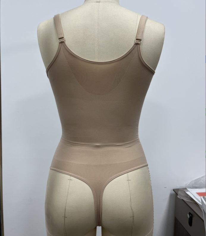 Nahtloser Bauchweg Tanga Body Shaper Hohe Taille Mieder Po-Lifter Bodysuit