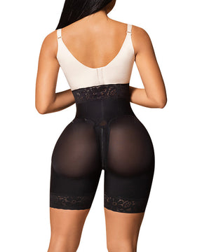 Damen-Shorts mit Hoher Taille Faja Po-Lifting Spitze Figurformend