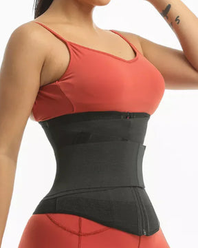 Abnehmbarer Riemen Reißverschluss Sport Taillentrainer Shapewear Wickel Gürtel