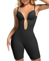 Ärmelloses Bauchweg Rückenfreier Shapewear V-Ausschnitt Bodysuit Mit BH