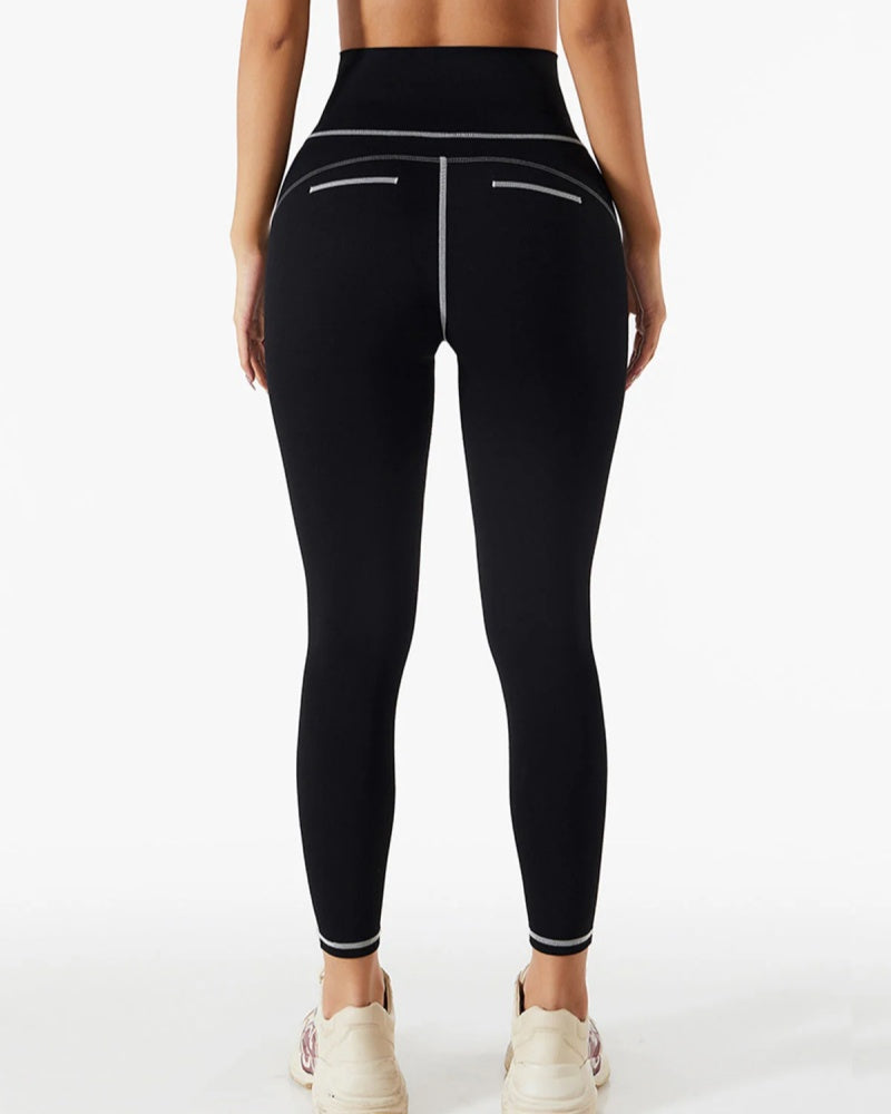 Damen Lässige Yoga Hose mit hoher Taille Hüftlift Fitness Hose bauchenge Sport Leggings