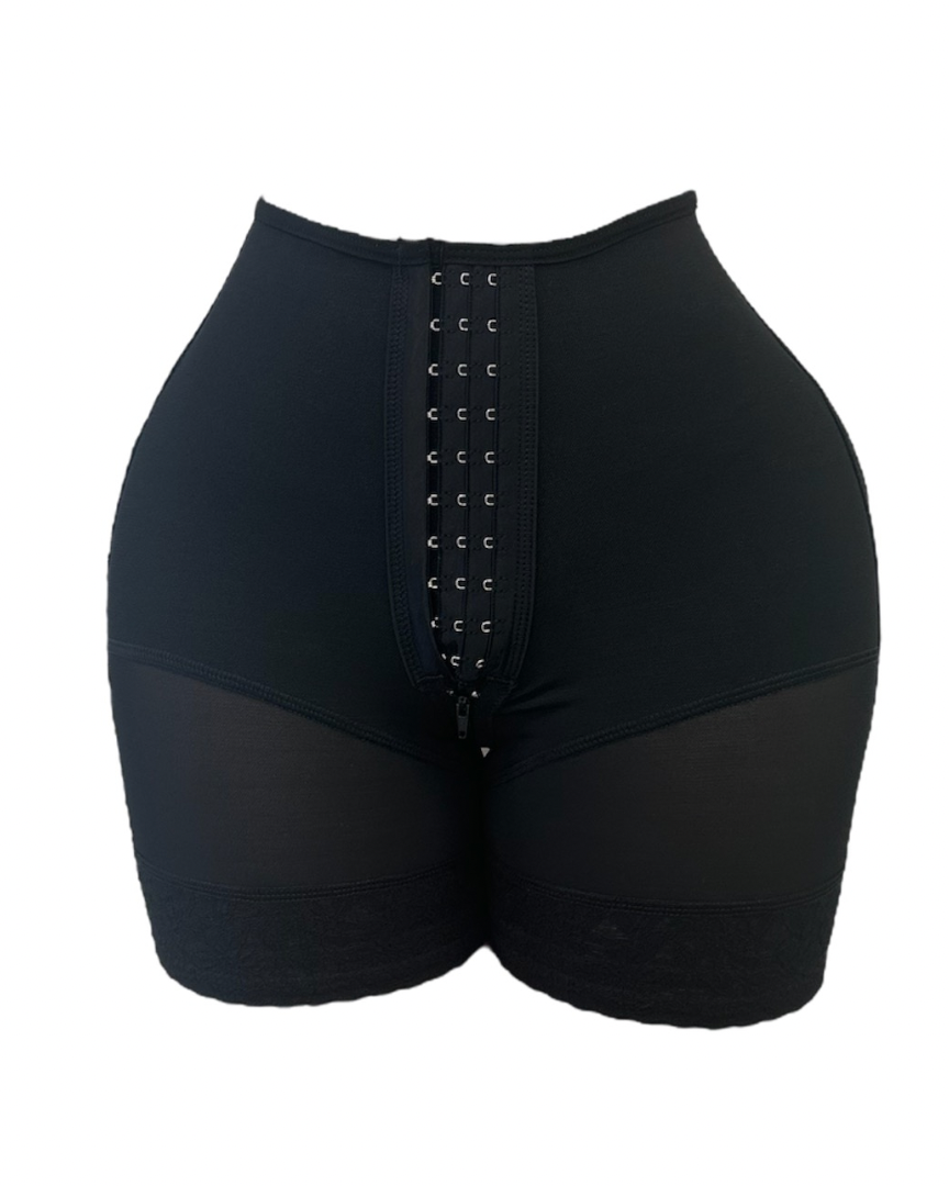 Damen Niedrige Taille Unsichtbare BBL Shapewear Shorts Bauchweg Faja Short