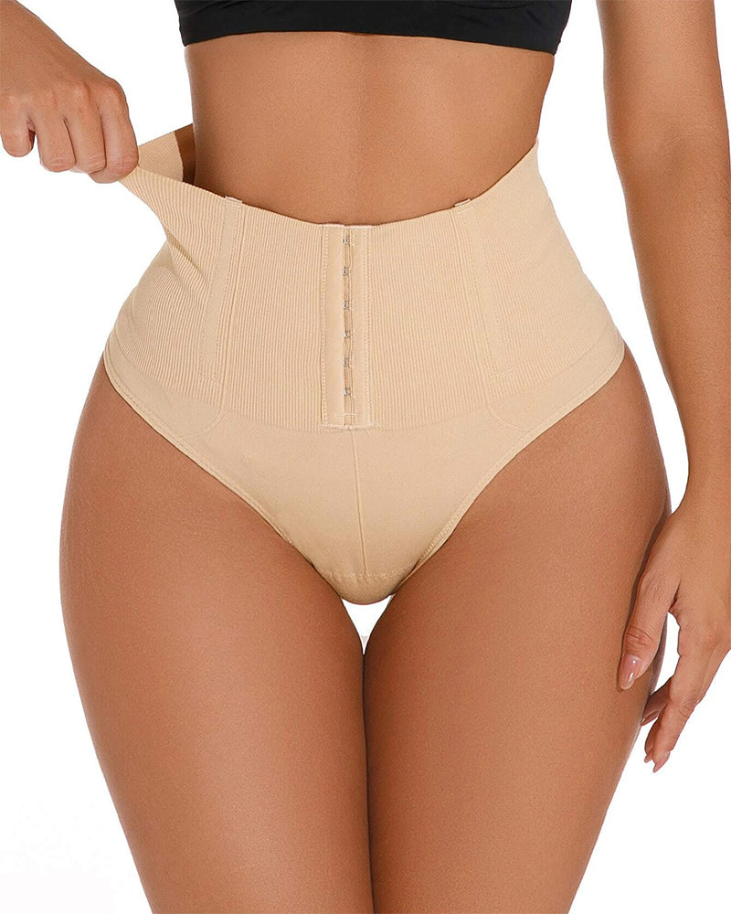 Hoher Taille Nahtlose Einreihige Shaping Tanga Bauchweg Shapewear Höschen