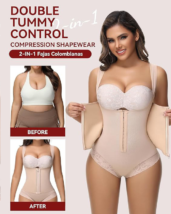 Shapshe® Fajas Colombianas Bauchweg Taille Trainer Offene Brust Shapewear