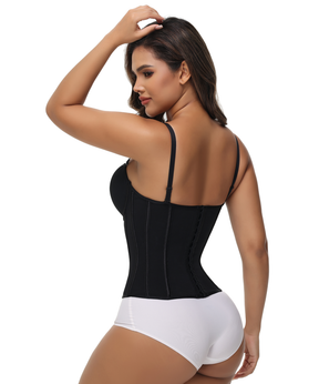 Damen Sexy Fischgräten Push-Up Bustier Korsett Tops Mit Schnallenrücken