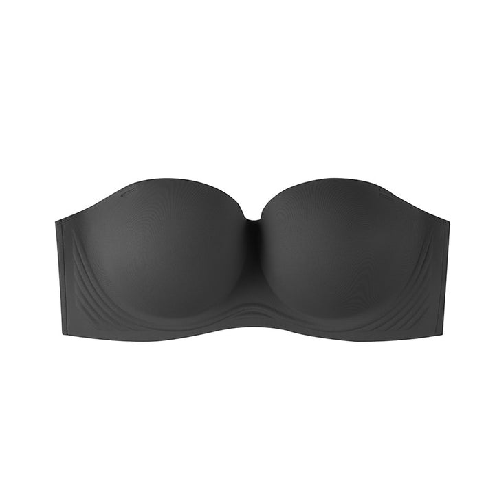 Damen Unsichtbarer Trägerloser Rutschfester Große Größe Nahtloser Push Up BH