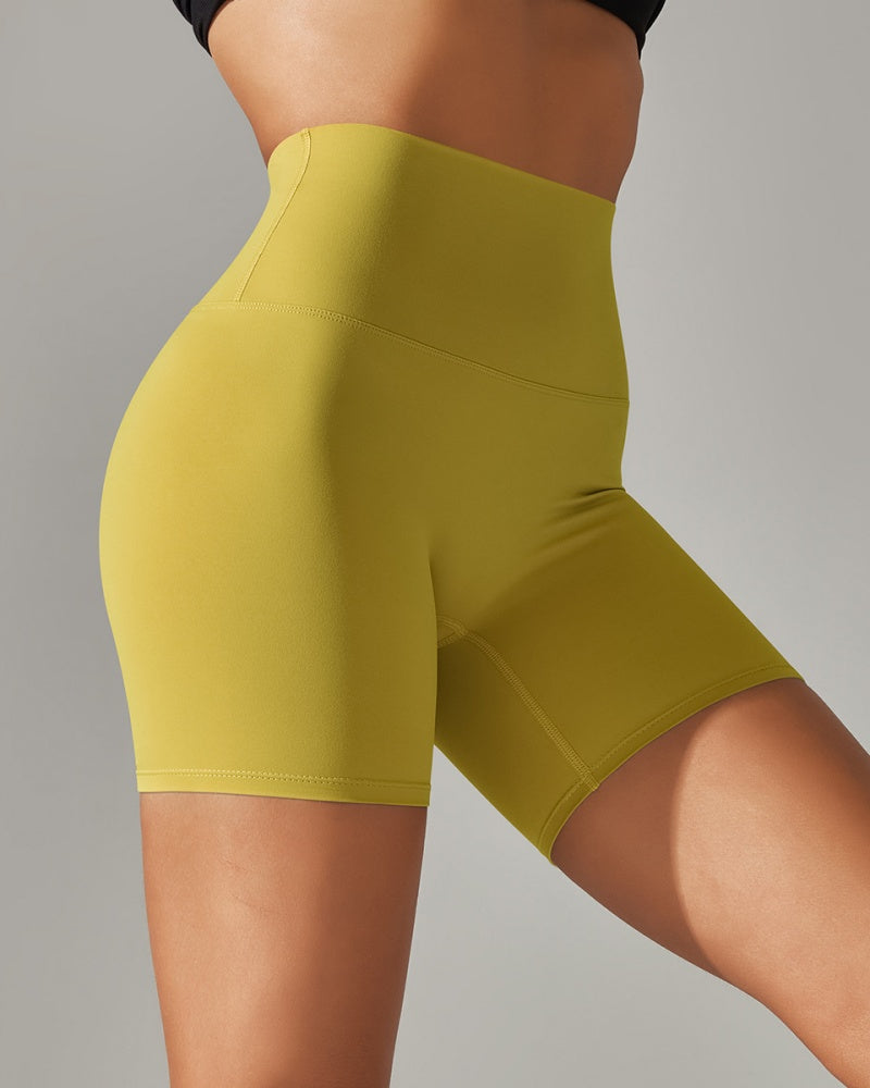 Enge Stretch Yoga Shorts mit Hoher Taille