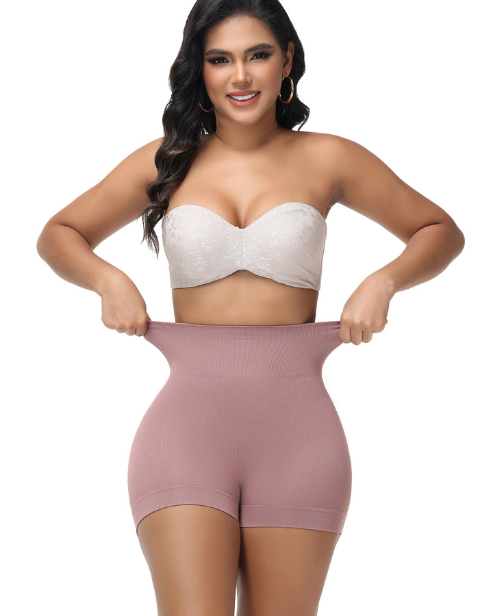 Shapshe® Damen Nahtlose Po-Lift Figurformende Shorts Glatte Anti-Roll Shapewear Shorts