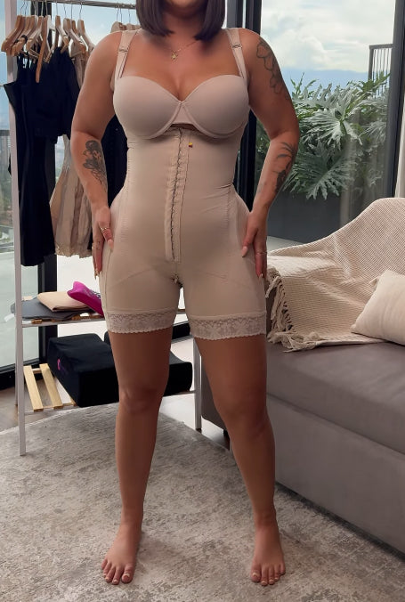 Damen Stage 2 Faja Kolumbianisch BBL Nach Operationen Offene Brust Bauchweg Shapewear (Vorverkauf)