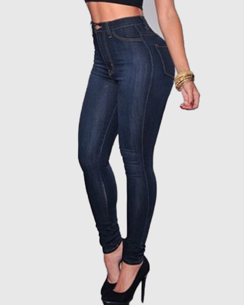 Sexy High Waist Stretch Skinny Jeans für Kurvige Frauen