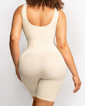 Damen Nahtloser Mitte des Oberschenkels Bauchweg U-Ausschnitt Bodysuit Shapewear