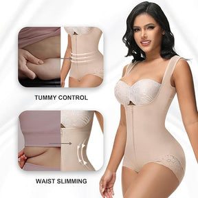 Fajas Colombianas Doppelter Bauchweg Post-Operation Rückenstütze Shapewear Bodys