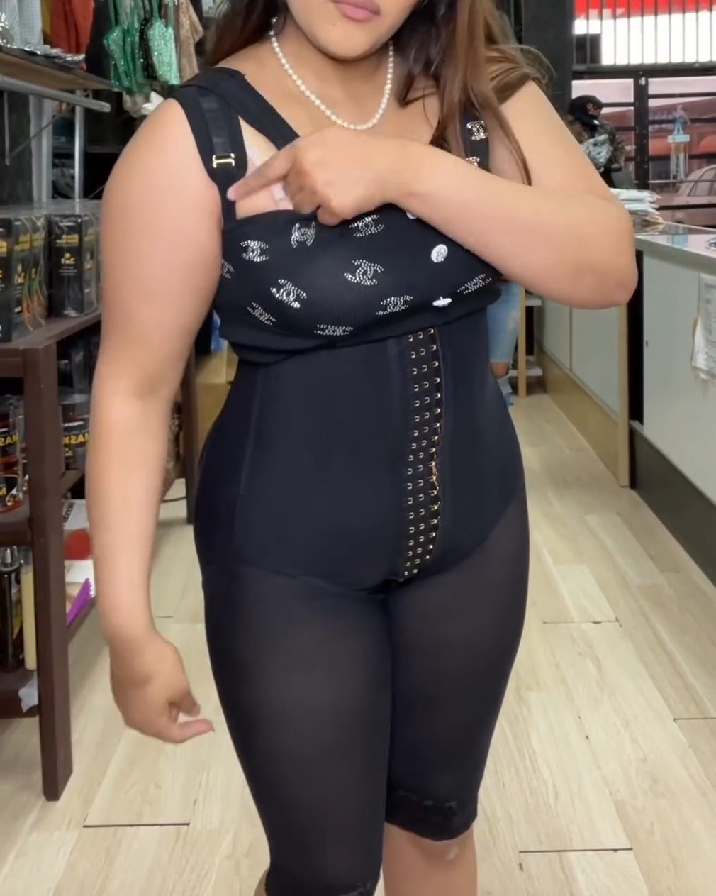 Shapshe® Damen Bauchweg Netz Oberschenkel Former Fajas Stäbchen Nach Operation Shapewear