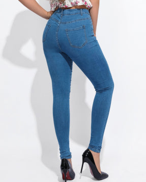 High Waist Slim Fit Skinny Jeans für Damen mit Elastizität