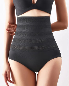 Sexy Hohle Atmungsaktive Shapewear Höschen Bauchweg Hohe Taille Spitzenrand Slip