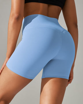 Enge Stretch Yoga Shorts mit Hoher Taille