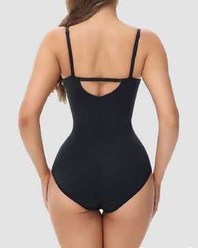 Spitze Tiefem V-Ausschnitt Push-Up Bodysuit Bauchweg Shapewear