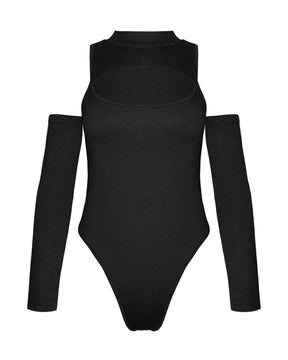 Sexy Langarm-Bodysuit mit Schulterfreier Passform