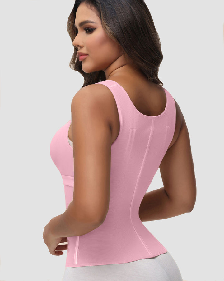 Shapshe® Fajas Colombianas Korsett mit Reißverschluss vorne Bauchkontrolle Taillentrainer mit Stahlknochen