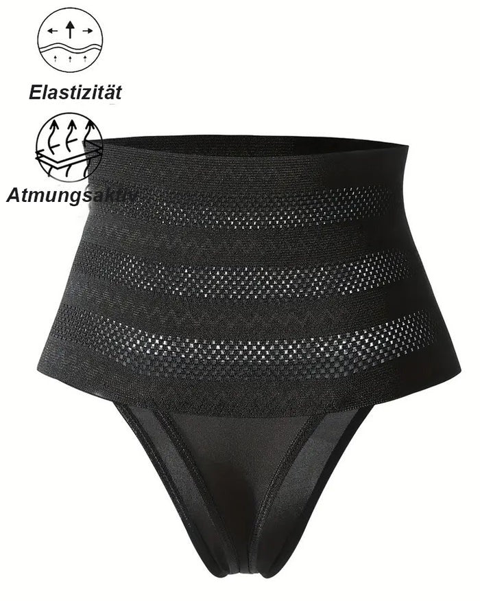 Damen Hoher Taille Formend Tanga Atmungsaktiv Bauchkontrolle Shapewear Unterwäsche