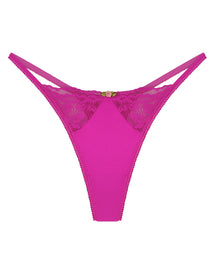 Sexy Spitzen Elastischer Tanga Niedriger Taille Blumendekor Bikini Höschen