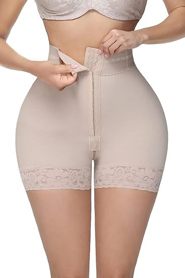 Shapshe® BBL Shorts mit doppelter Kompression und hoher Taille und bauchkontrollierendem Höschen in der Mitte