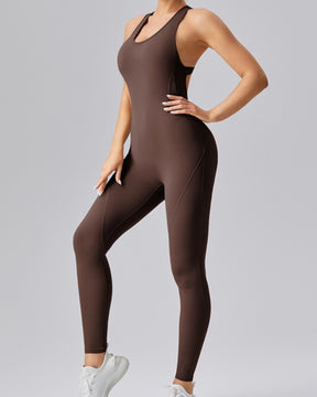 Nude Sexy Beauty Back Schnelltrocknender Stretch-Yoga-Jumpsuit