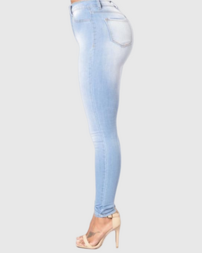 Sexy High Waist Stretch Skinny Jeans für Kurvige Frauen