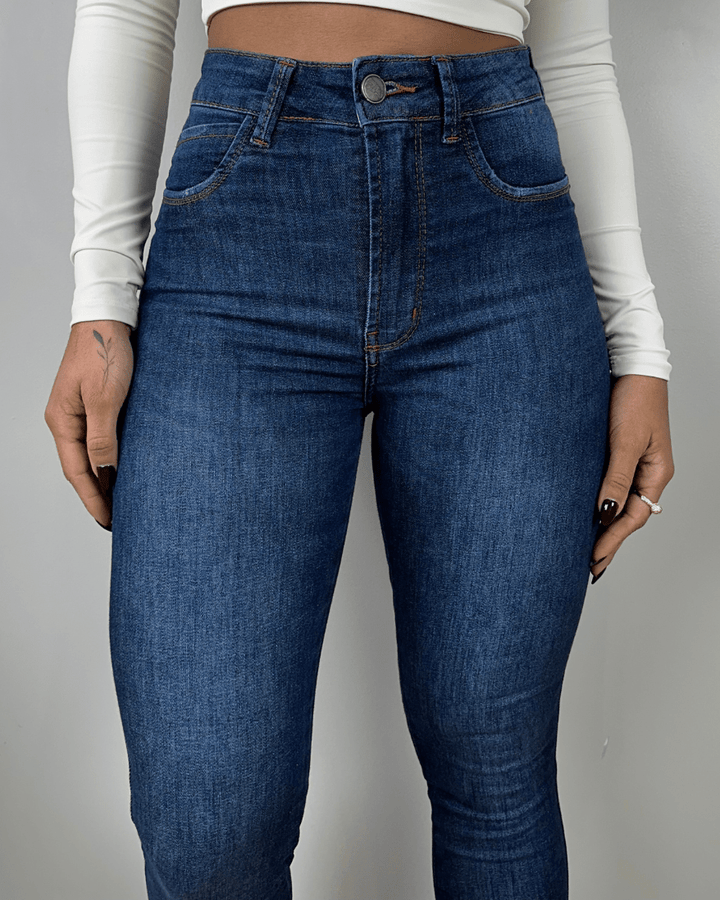 Jeans mit Hoher Taille und Bauchkontrolle Kolumbianische Jeans
