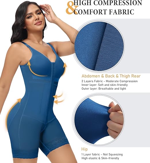 Damen Bauchkontrolle Fajas Colombianas Nach Operationen Ganzkörper Po-Lifter Body Shaper