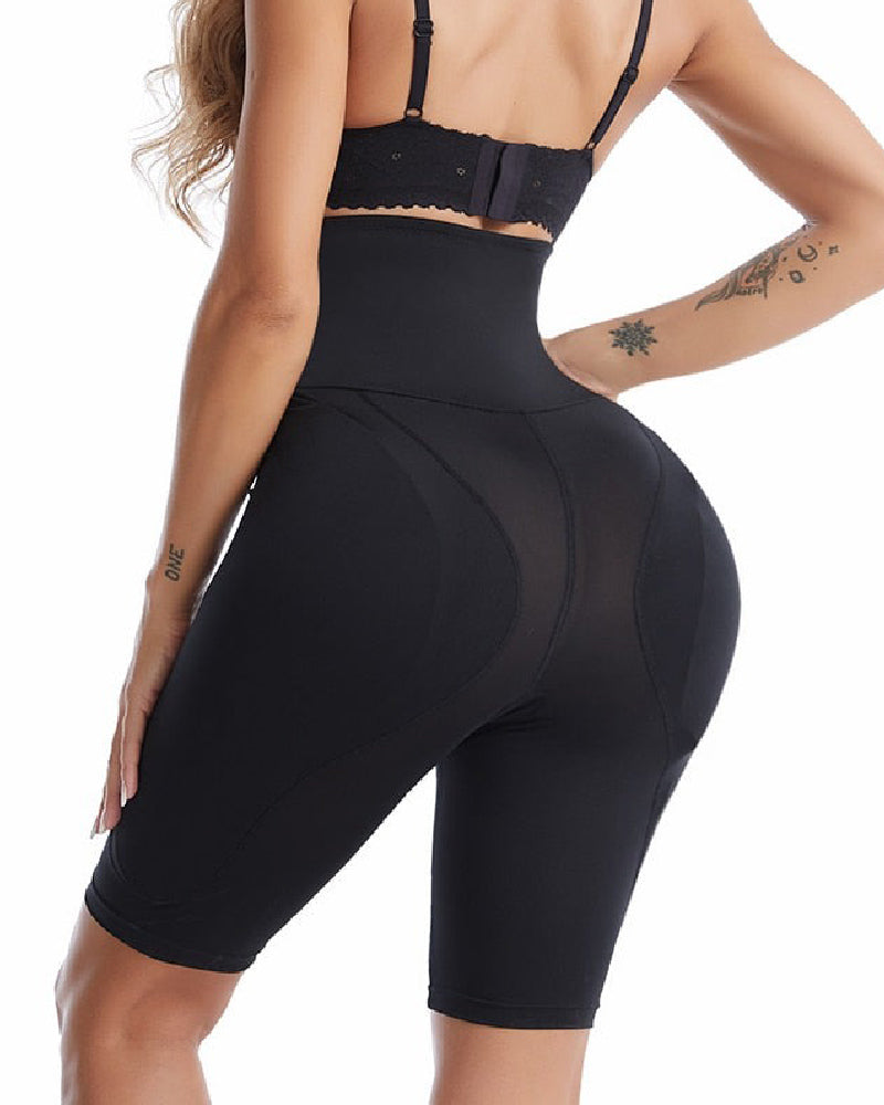 Sanduhr Schnallenverschluss Taillenmieder BBL Shapewear Shorts Mit Schwammpolstern