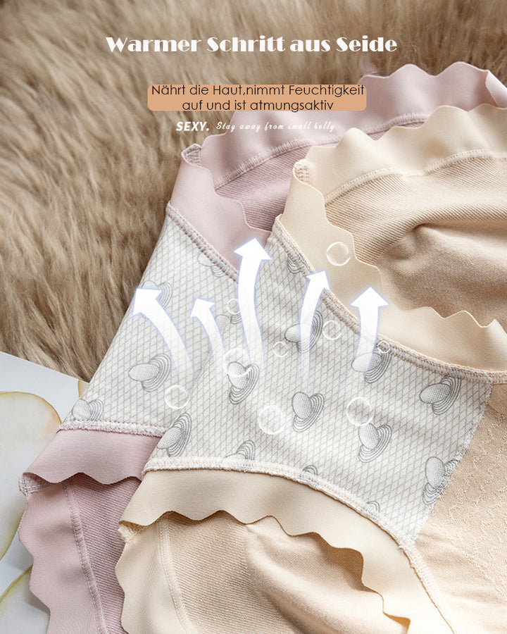 Damen hoher Taille Antibakteriell im Schritt Slips Stretch Vollständiger Abdeckung Unterwäsche