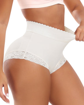 Damen Dreieckige Mittelhohe Hüfthebende Bauchkontrolle Shapewear Shorts