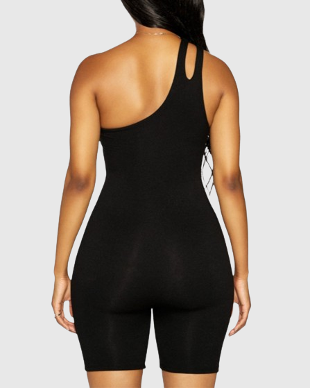 Sexy Bodysuit Eine Schulter Schlanke Hüfte Heben Sport