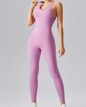 Nude Sexy Beauty Back Schnelltrocknender Stretch-Yoga-Jumpsuit