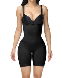 Nahtloser Offene Büste Elastischer Spanx Bodysuit Bauchweg Hoher Taille Shapewear