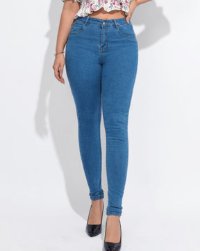 High Waist Slim Fit Skinny Jeans für Damen mit Elastizität